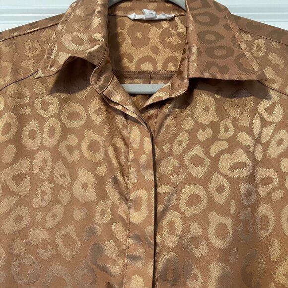 12th Tribe Leopard Oversized Button-Down - Picture 2 of 3